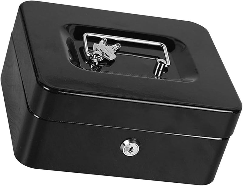 صندوق التخزين المعدني المضاد للحريق والصدمات من زيروديس بسعة كبيرة مع مفتاحين للسفر باللون الأسود - Image 2