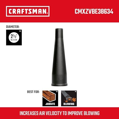 CRAFTSMAN CMXZVBE38634 212 in Concentrated Blower Nozzle Wet Dry Vac Attachment IndustrialGrade Shop Vacuum Accessory for Clearing Debris Fits 212 in Hose Diameter - Image 3
