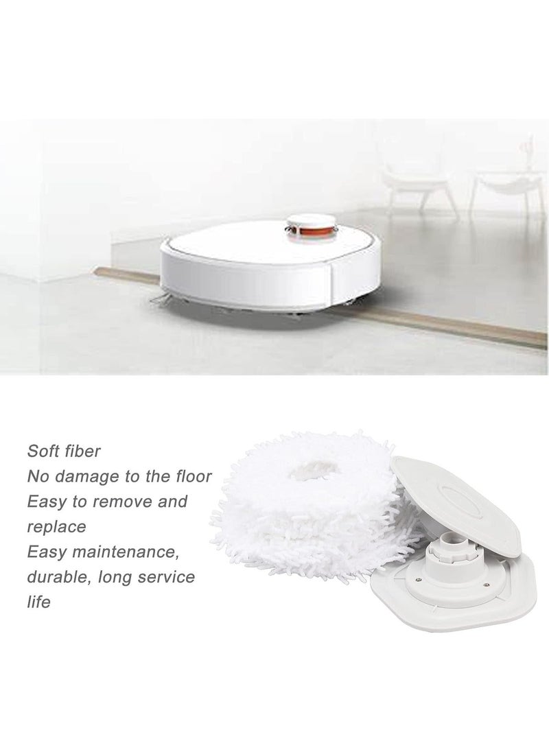 KASTWAVE Mop Cloths for Dreame Bot W10 Pro Vacuum Cleaner with Holder, Washable Replacement Filters Clean Mop Pads, 6 Mop Cloths and 2 Holder  - Image 4