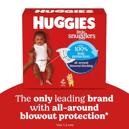 Huggies Size 1 Diapers, Little Snugglers Baby Diapers, Size 1 (8-14 lbs), 96 Count, Packaging May Vary - Image 2