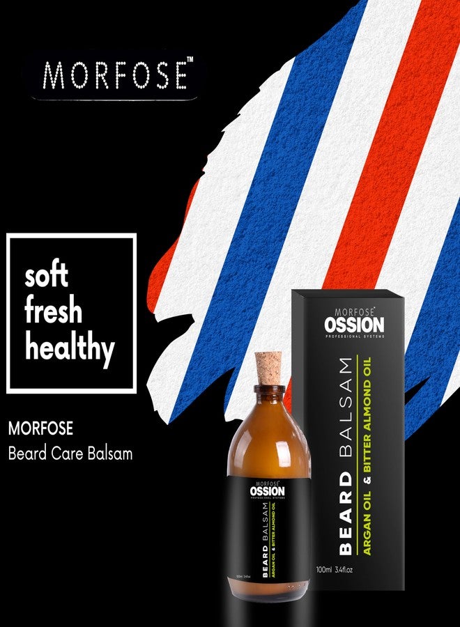 Morfose Ossion Beard Care Balsam, Promotes Healthy Hair Growth, Fuller, Longer and Thicker Beard, Alleviates Itches, Eliminates Beardruff, Enriched with Argan and bitter Almond Oil, 3.4 Ounce - Image 2