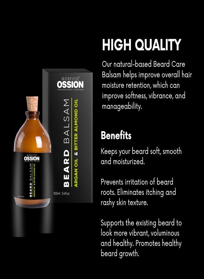 Morfose Ossion Beard Care Balsam, Promotes Healthy Hair Growth, Fuller, Longer and Thicker Beard, Alleviates Itches, Eliminates Beardruff, Enriched with Argan and bitter Almond Oil, 3.4 Ounce - Image 4