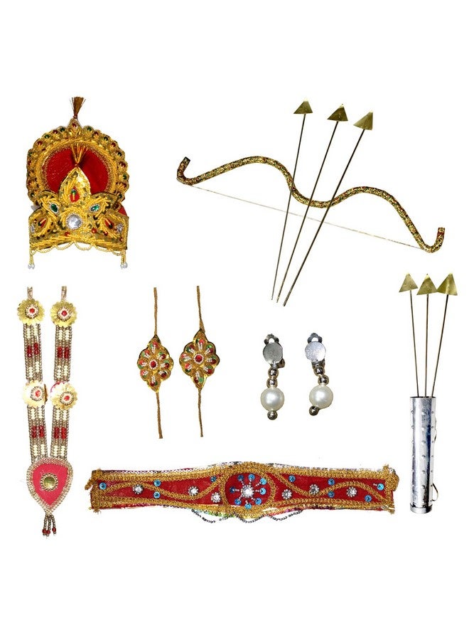 Kaku Fancy Dresses Ram Jewellery For Kids | Lord Ram Costume Accessories With Dhanush For Kids | Raja Ram Fancy Dress Jewellery For Ramleela Play & Stage Shows - Plastic, Multicolor - Image 1