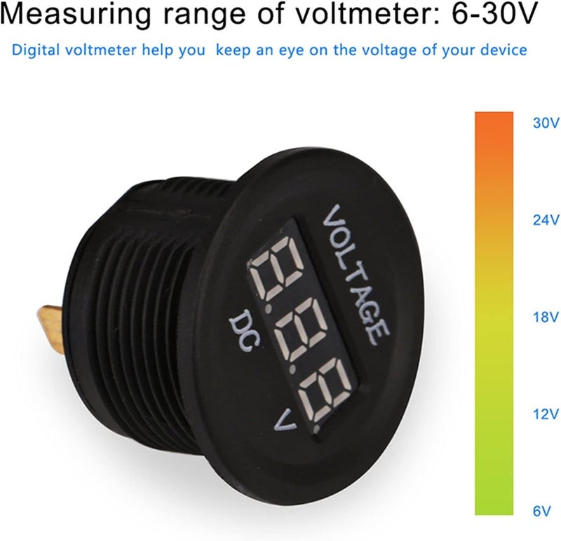DEMULAX 6 Gang Rocker Switch Panel with Dual USB Charger - Image 4