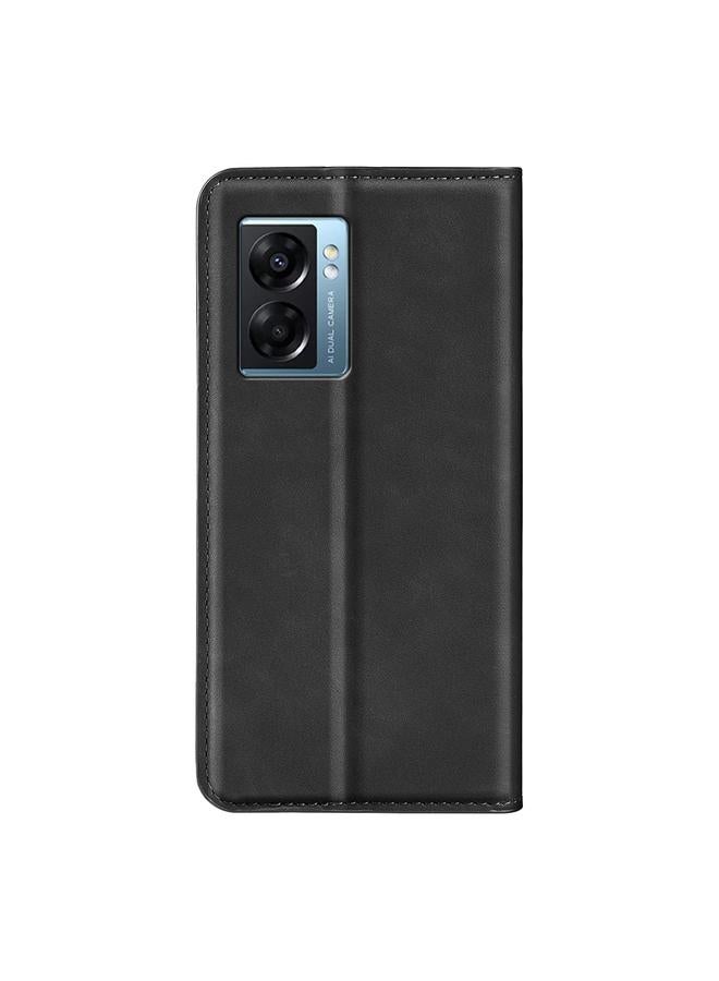 S-TOP Case For OPPO A57 5G Retro-skin Magnetic Suction Leather Phone Case - Image 3