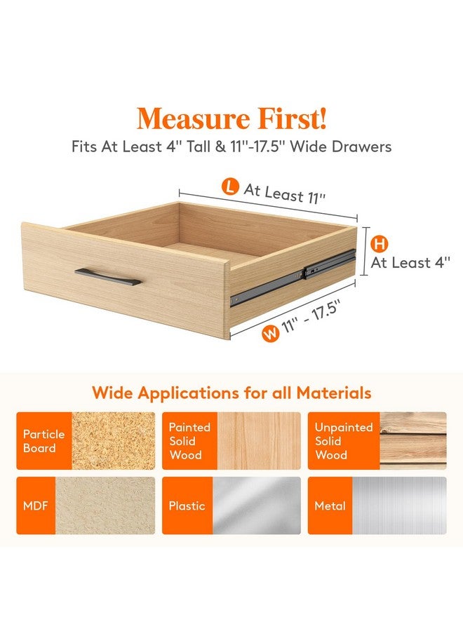 Lifewit 14 Pack Drawer Dividers 4" High, 11-17" Adjustable Drawer Organizers for Clothes, Expandable Dresser Separators in Bedroom/Bathroom/Kitchen/Fridge/Office Organization and Storage, White - Image 2