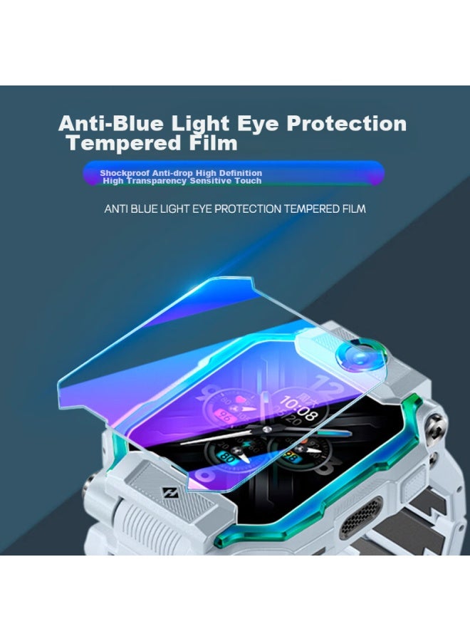 Smorss Tempered Glass Screen Protector For Xiaotianc Z9/z8, Anti-blue Light Film, Children's Phone Watch Z9/z9 Youth Edition/z8 Protective Film, Scratch-resistant, Shockproof, Eye-friendly Watch Film - Image 2