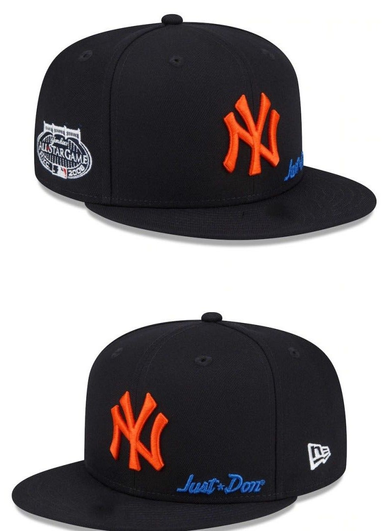 New Era MLB New York Yankees Fashion Sunshade Hat, Mesh Hat, Outdoor Men's and Women's Sports Duck Tongue Hat Black