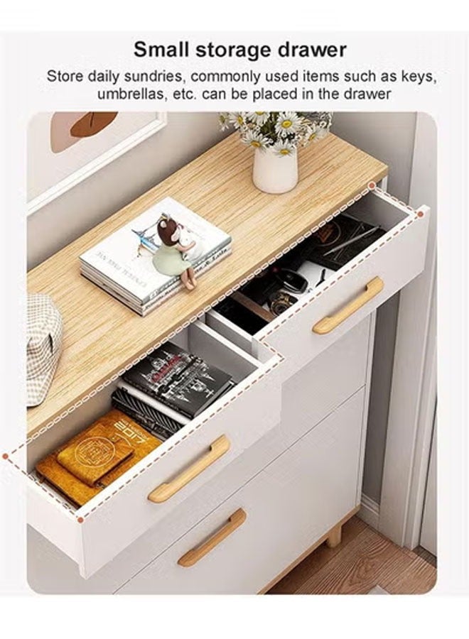 KLNAMAEAAN Entryway Shoe Cabinet with Large Capacity – Three-Tier Shoe Storage with Two Adjustable Racks for Organized and Convenient Entryway Organization - Image 5