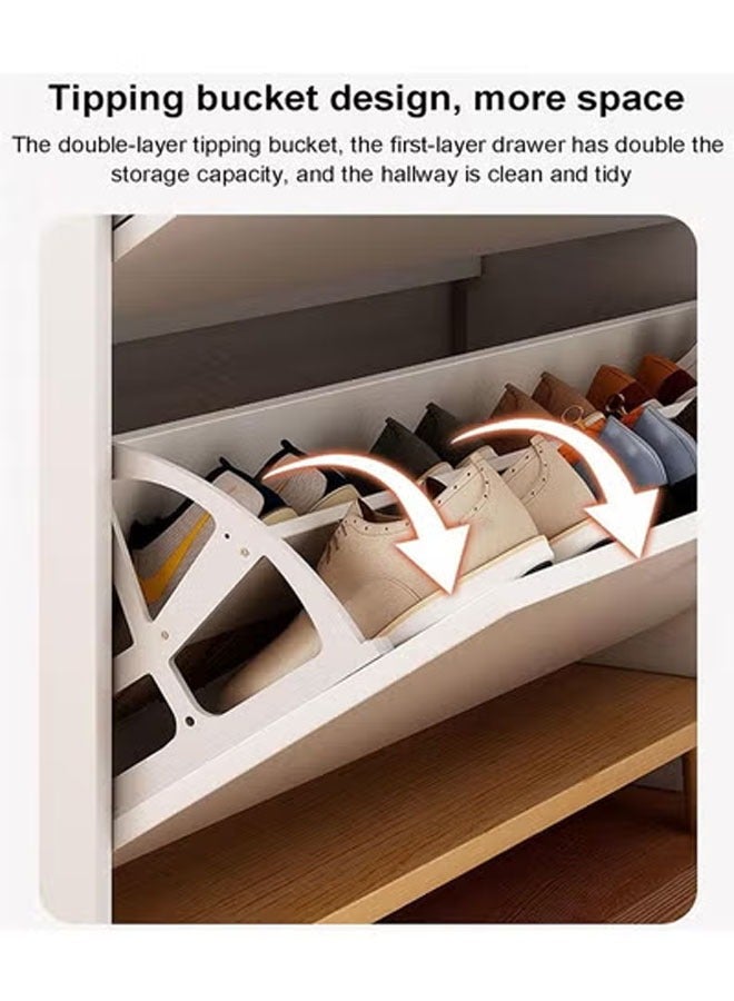 KLNAMAEAAN Entryway Shoe Cabinet with Large Capacity – Three-Tier Shoe Storage with Two Adjustable Racks for Organized and Convenient Entryway Organization - Image 4