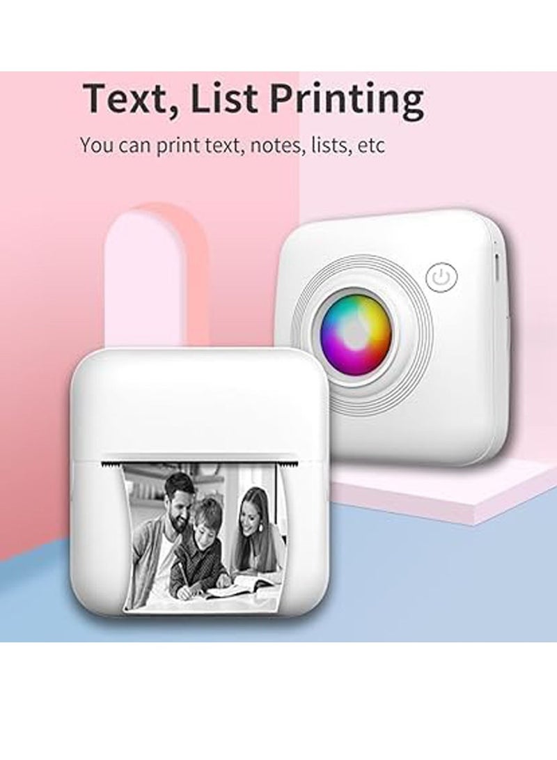 Mini Printer Sticker Maker Inkless Printer Portable Bluetooth Thermal Pocket Photo Printer for Study Notes, Stickers, Photos - Image 4