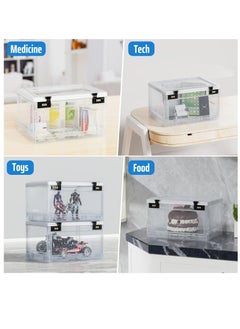 Generic Medicine Lock Box with Combination Locker, Medication LockBox for Medical Safe Cabinet, Files Documents Organizer, Lockable Cell Phone Jail, Tablet Holder, Food, Snacks, Clear  - Image 3