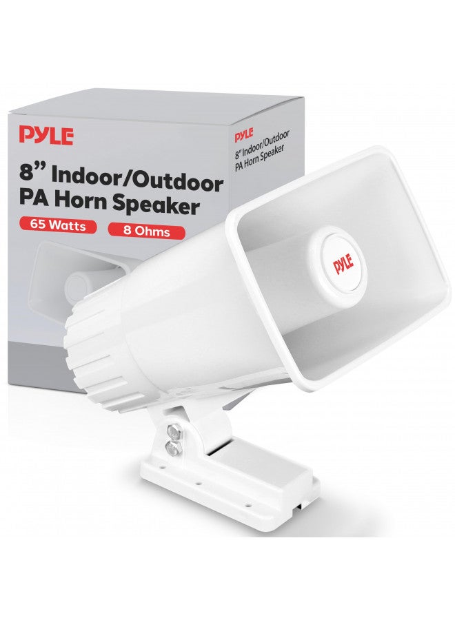 Pyle Pyle Indoor/Outdoor PA Horn Speaker - 8 Portable PA Speaker with 8 Ohms Impedance & 65 Watts Peak Power - Mounting Bracket & Hardware Included PHSP5, White  - Image 2