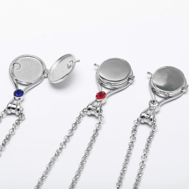 H2O Inspired Mermaid Shell Necklace Pendant blue diamond - Image 4