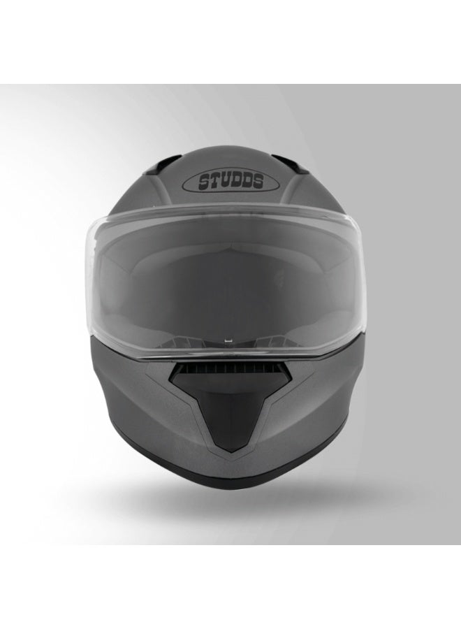 STUDDS Full Face Motorcycle Helmet with Bluetooth, Ventilation System, Quick Release Visor and Chin Strap, DOT Certified, Matte Gun Grey, Size L - Image 4