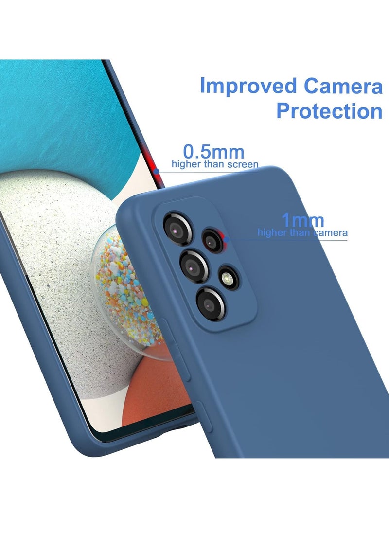 Raxoom Liquid Silicone Gel Rubber Case for Galaxy A53 5G - Blue, Soft Microfiber Lining, Cushion Slim Hard Shell, Shockproof Protective Cover - Image 3