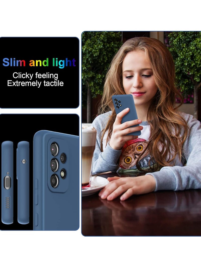 Raxoom Liquid Silicone Gel Rubber Case for Galaxy A53 5G - Blue, Soft Microfiber Lining, Cushion Slim Hard Shell, Shockproof Protective Cover - Image 4