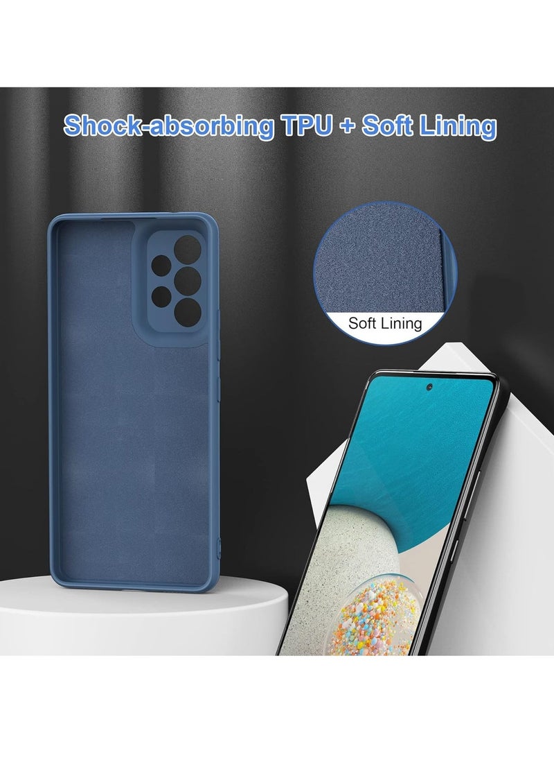 Raxoom Liquid Silicone Gel Rubber Case for Galaxy A53 5G - Blue, Soft Microfiber Lining, Cushion Slim Hard Shell, Shockproof Protective Cover - Image 2