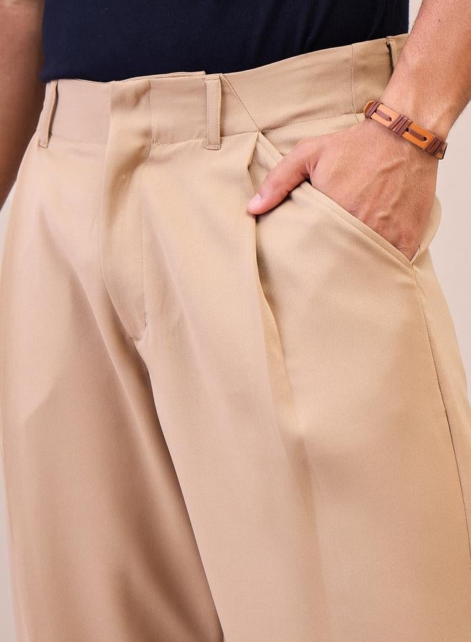 Mascln Sassafras Mid Rise Straight Fit Pleated Trousers - Image 5