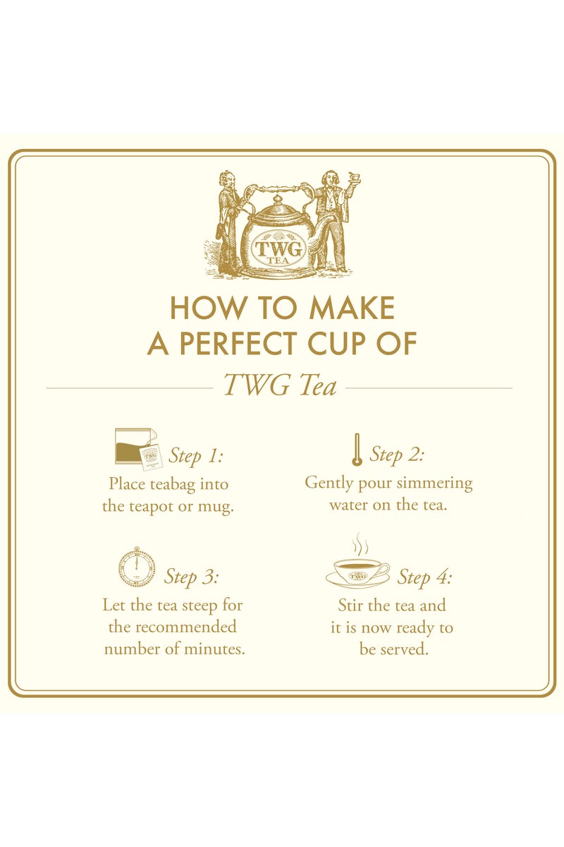 TWG Tea Yunnan FOP, Black Tea Blend in 15 Hand Sewn Cotton Tea Bags in Giftbox, 37.5g - Image 4