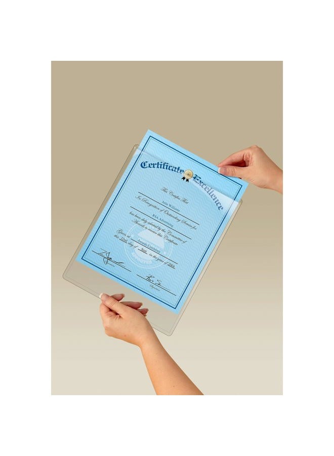 Scotch  WL854C Display Pocket, Removable Interlocking Fasteners, Plastic, 8-1/2 x 11, Clear - Image 5