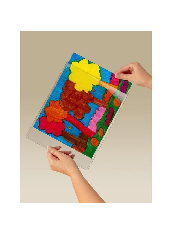 Scotch  WL854C Display Pocket, Removable Interlocking Fasteners, Plastic, 8-1/2 x 11, Clear - Image 3