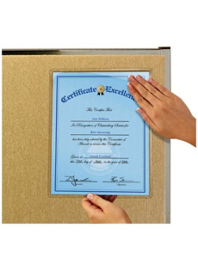 Scotch  WL854C Display Pocket, Removable Interlocking Fasteners, Plastic, 8-1/2 x 11, Clear - Image 4
