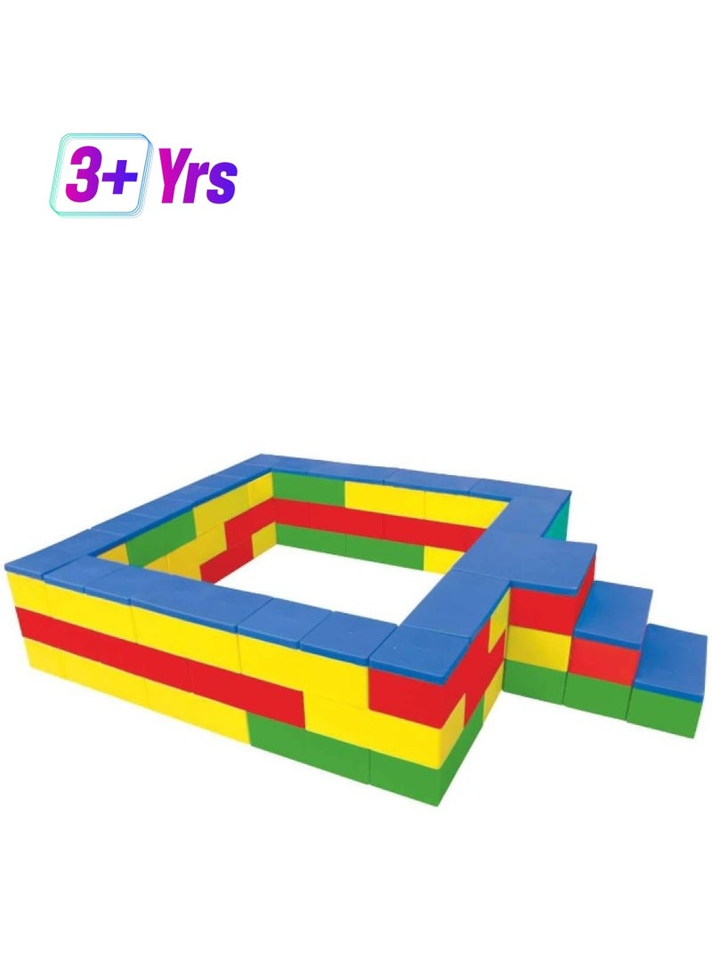 Rainbow Toys RBW TOYS Octagonal Landscaping Building Blocks Bricks For Children | Kids Extra Large Plastic Building Puzzle Blocks Castle Naughty Paradise Toy Kart Track Fence  - Image 1