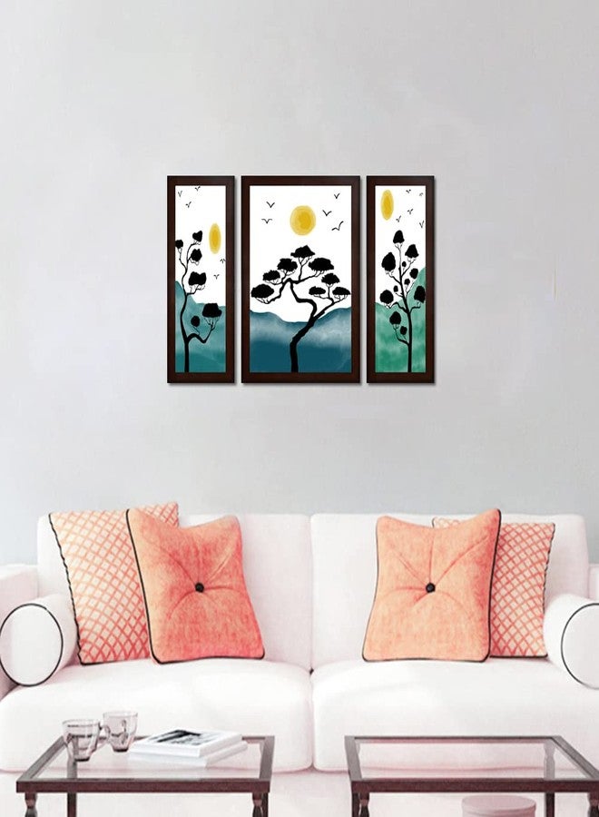 Wens Floral MDF Wall Art (30 cm x 34 cm x 1.5 cm, Set of 3, WSP-4121) - Image 2