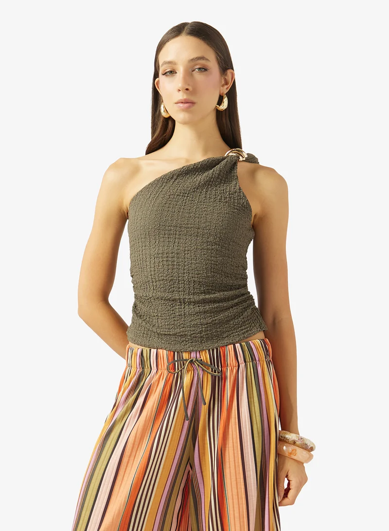 اونلي Asymmetric Crinkle Top