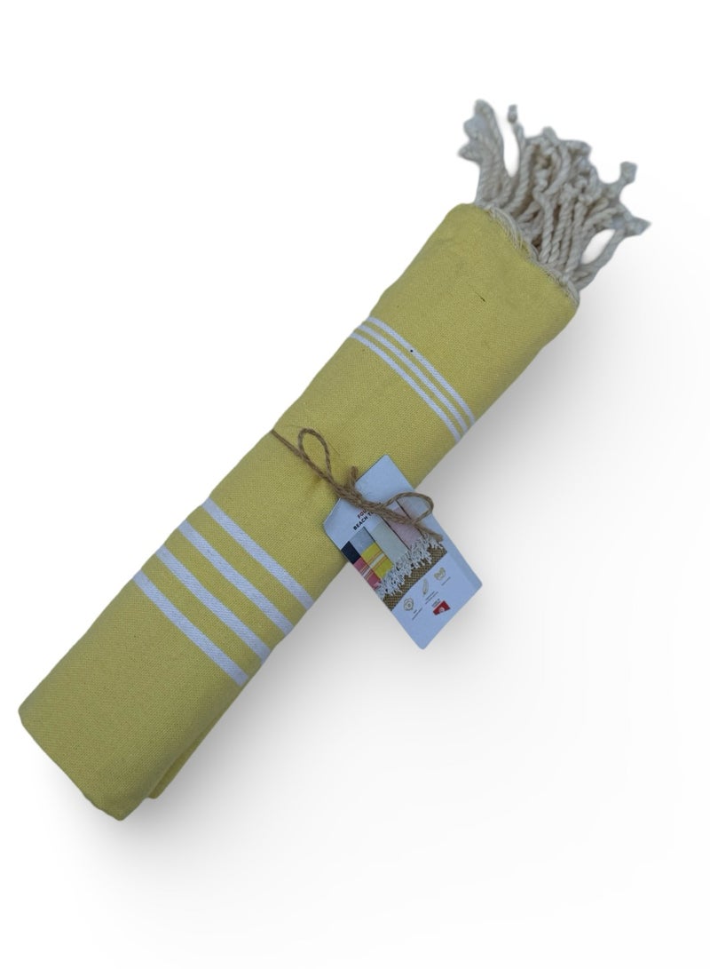 The Line Beach Towel Yellow - Image 1