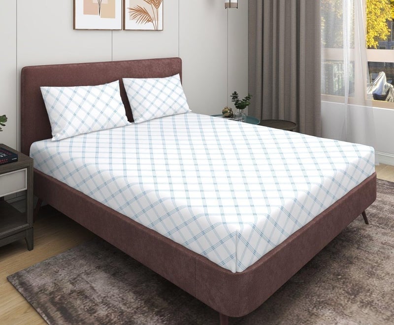 RD TREND® 4 PCS Bedding Set Dohar Bedsheet Single (152x228 cm),Fitted Bedsheet (121x182x20 cm) & 2 Pillow Covers for Marriage, Anniversary & Special Occasions,White Combo - Image 3