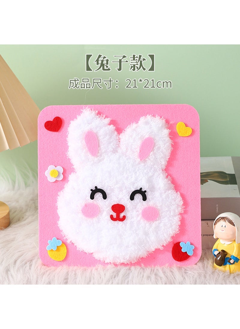 Kids Puzzle Toy Pop-Up DIY Kit Cartoon Animal Stickers C035-6 rabbit model