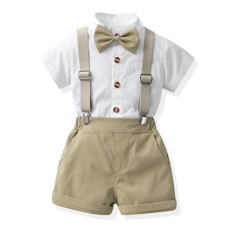 Summer Boys' Straps Suit Children'S Korean-Style Performance Suit Host Dress Straps Two-Piece Set - Image 5