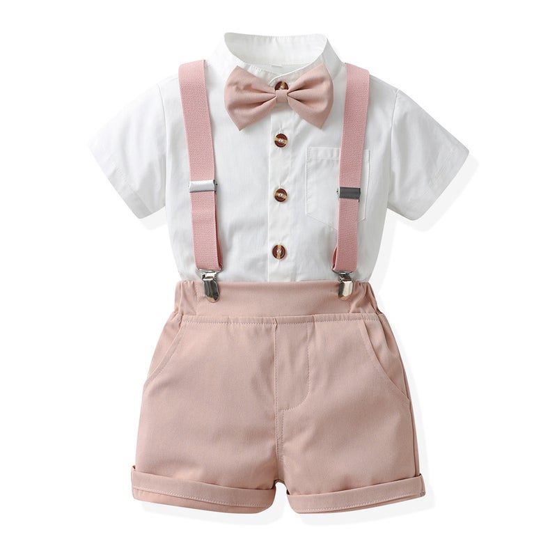 Summer Boys' Straps Suit Children'S Korean-Style Performance Suit Host Dress Straps Two-Piece Set - Image 4