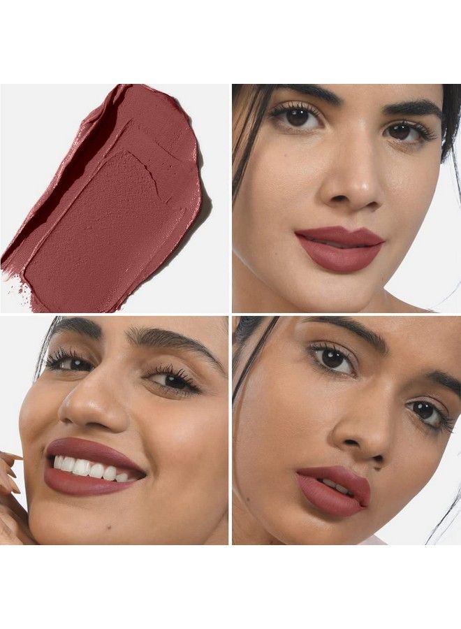 KIRO Lush Moist Matte Lipstick Nude Garnet (Soft Wine) 4.2 Gm Smudgeproof Long Lasting Matte Lip Stick Vegan No Paraben Jojoba Oil Cocoa Butter Non Toxic Lipstick For Intense Pigmentation - Image 5