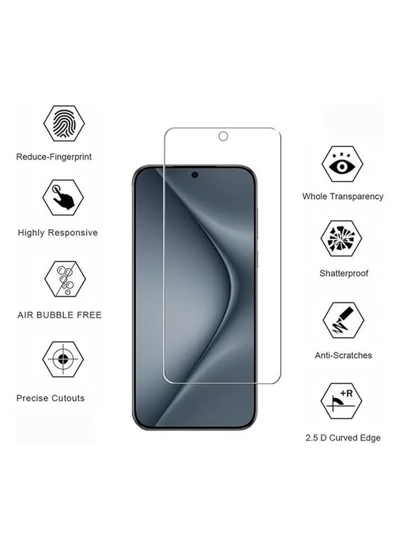 X-level 3 Pcs Huawei Pura 70 Screen Protector, Tempered Glass 9H Hardness High Definition Full Covered Clear Scratch Resistant Bubble Free Anti-Fingerprints  - Image 2
