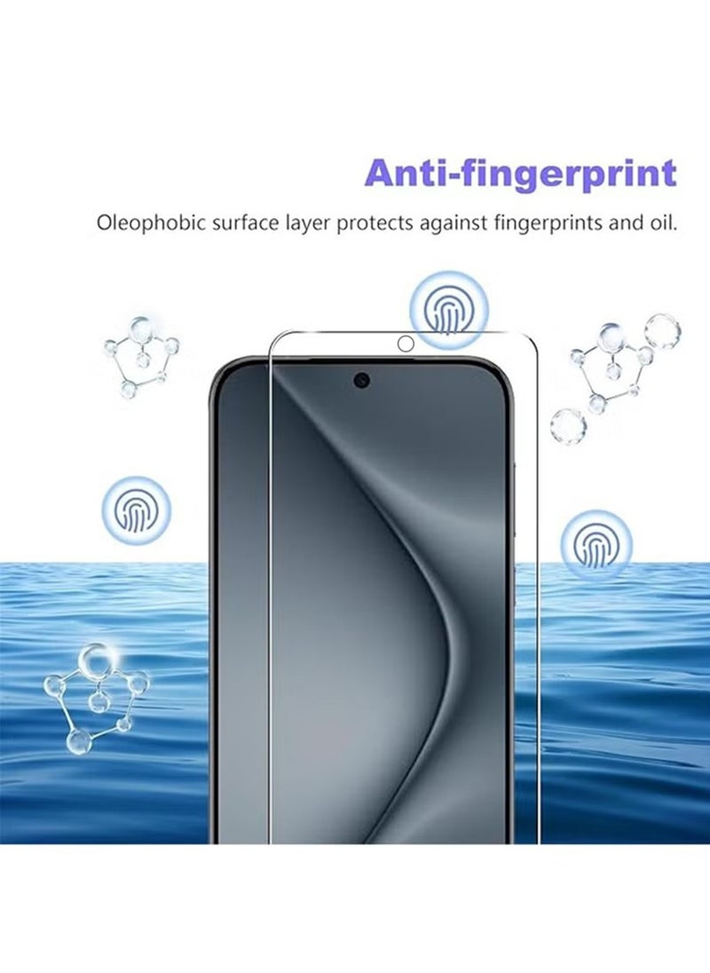 X-level 3 Pcs Huawei Pura 70 Screen Protector, Tempered Glass 9H Hardness High Definition Full Covered Clear Scratch Resistant Bubble Free Anti-Fingerprints  - Image 3