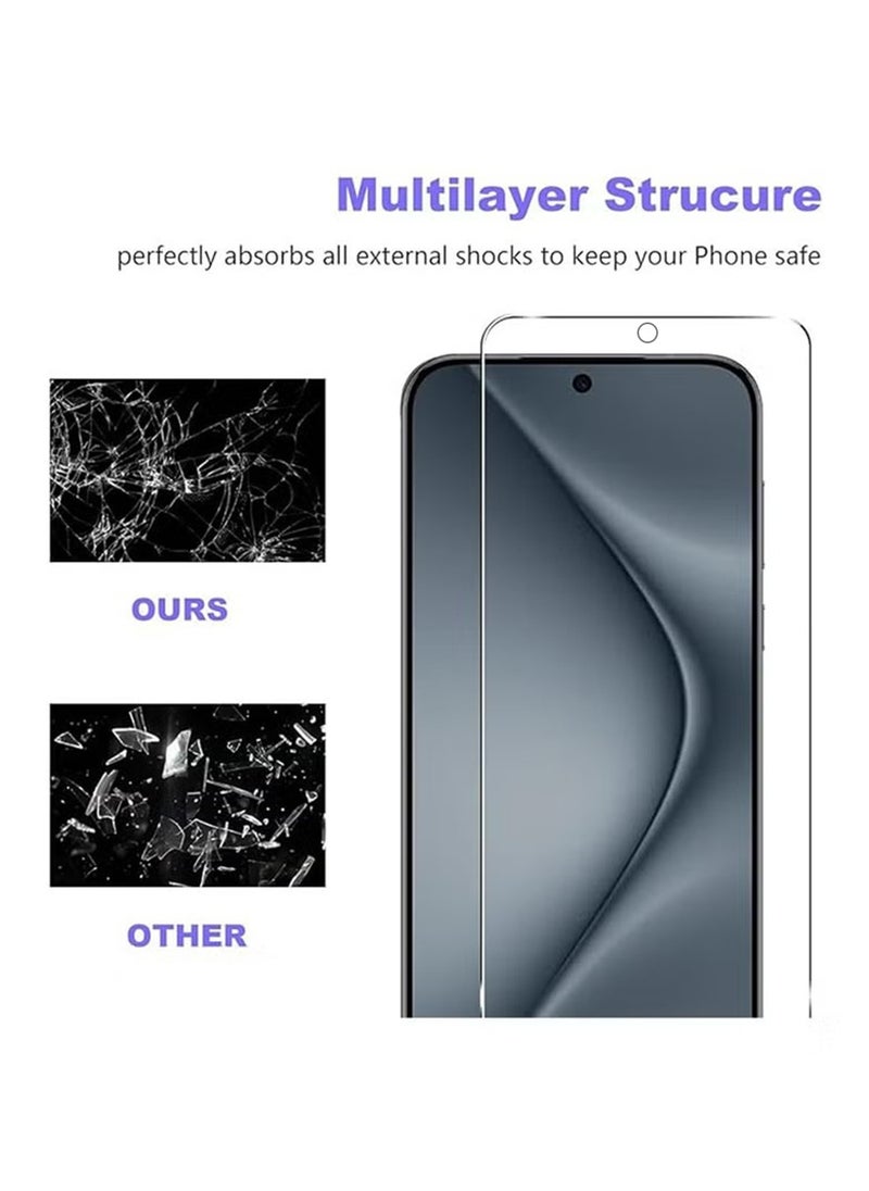 X-level 3 Pcs Huawei Pura 70 Screen Protector, Tempered Glass 9H Hardness High Definition Full Covered Clear Scratch Resistant Bubble Free Anti-Fingerprints  - Image 4