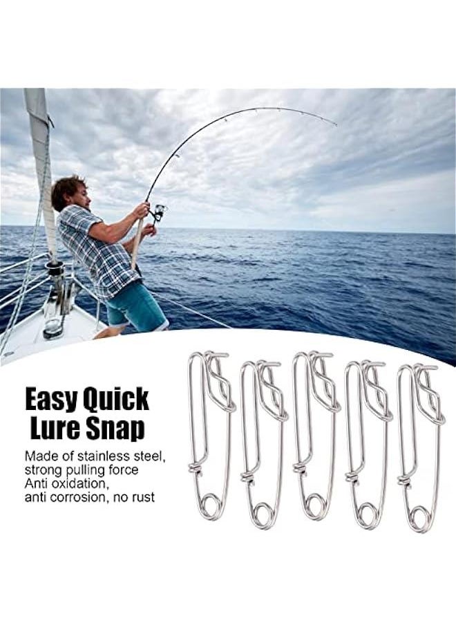 Generic - Longline Fishing Snap Clips , Stainless Steel Longline Branch Hanger Snap Swivels fl-oat Line Tuna Clip Fishing Accessories , Downrigger Release Clip , 5Pcs Tuna Clips for Floats Tuna Fishing Line F - Image 1
