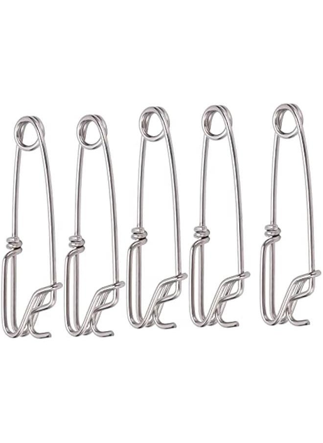 Generic - Longline Fishing Snap Clips , Stainless Steel Longline Branch Hanger Snap Swivels fl-oat Line Tuna Clip Fishing Accessories , Downrigger Release Clip , 5Pcs Tuna Clips for Floats Tuna Fishing Line F - Image 1