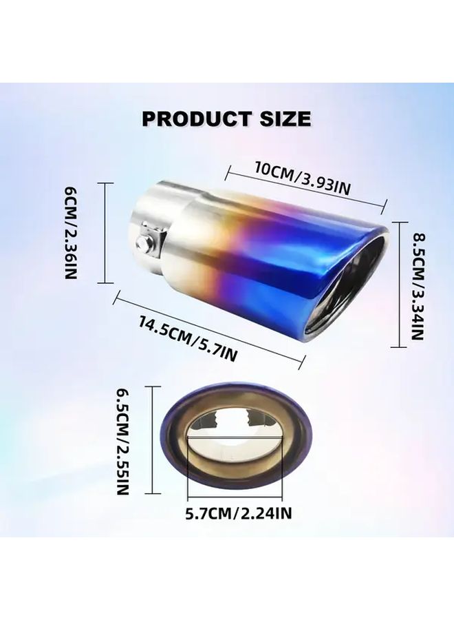 Universal Adjustable Car Exhaust Tip 2 5 To 3 3 Inch Chrome Tailpipe Silvery Straight - Image 4