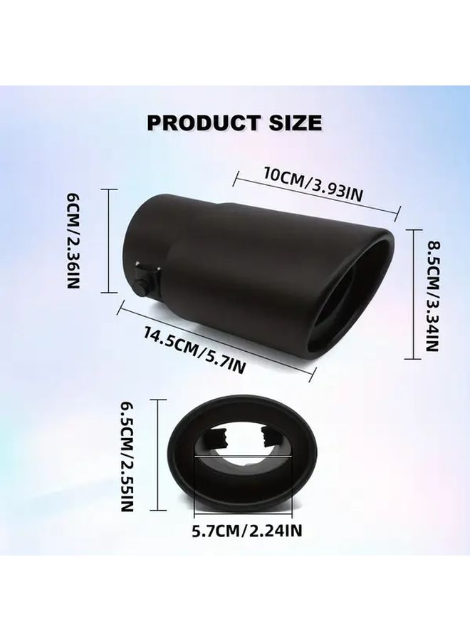 Universal Adjustable Car Exhaust Tip 2 5 To 3 3 Inch Chrome Tailpipe Silvery Straight - Image 3