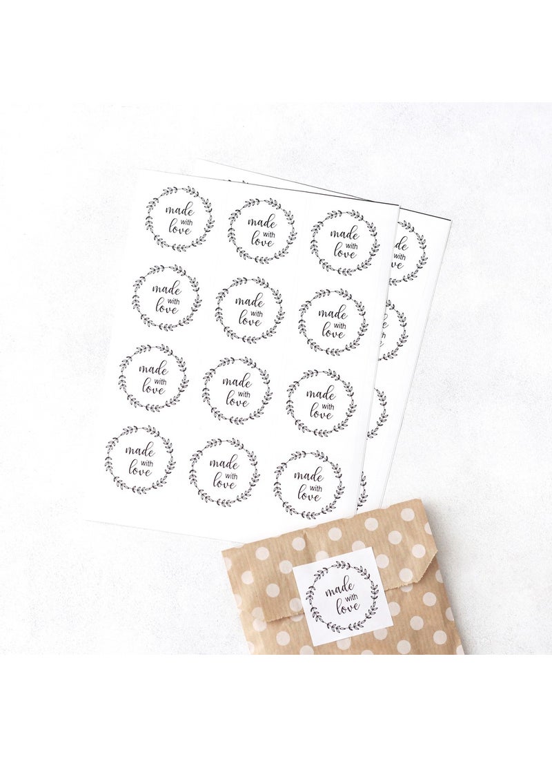 Bimotif - Sticker, made with love, 4.35x4.35 cm 2 pages - Image 1