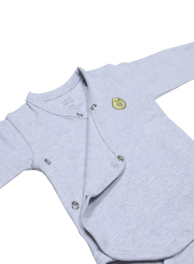 ماسيلو بدلة أطفال من ماسيلو، مصنوعة من القطن العضوي المحبوك، بأكمام طويلة، مناسبة للجنسين، من عمر 0 إلى 3 أشهر - لون الأفوكادو - Image 5