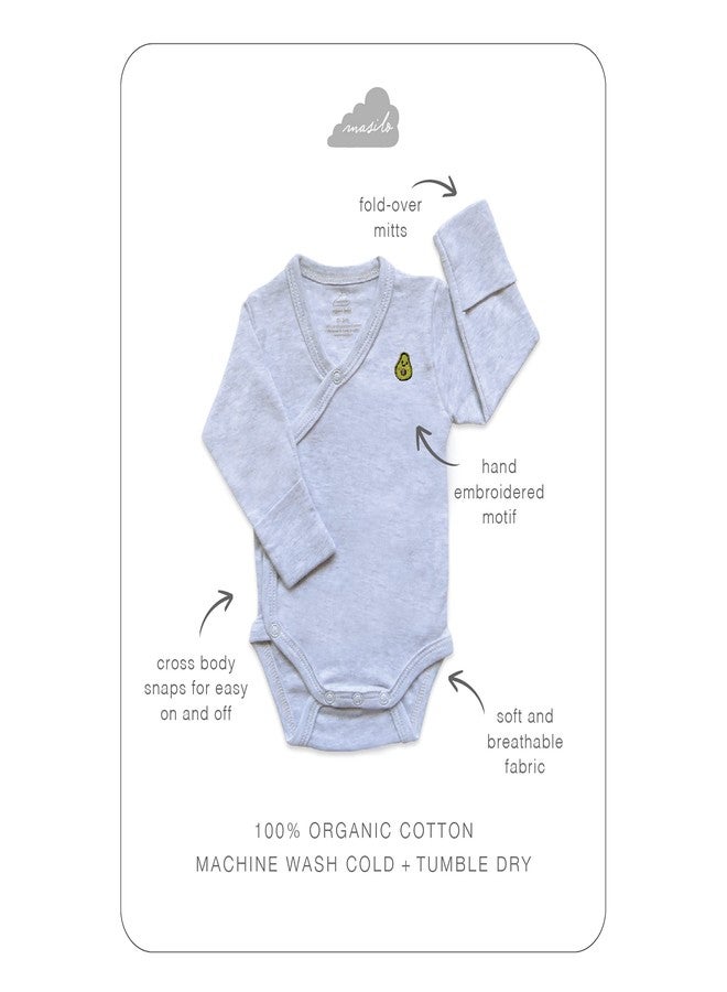 ماسيلو بدلة أطفال من ماسيلو، مصنوعة من القطن العضوي المحبوك، بأكمام طويلة، مناسبة للجنسين، من عمر 0 إلى 3 أشهر - لون الأفوكادو - Image 3