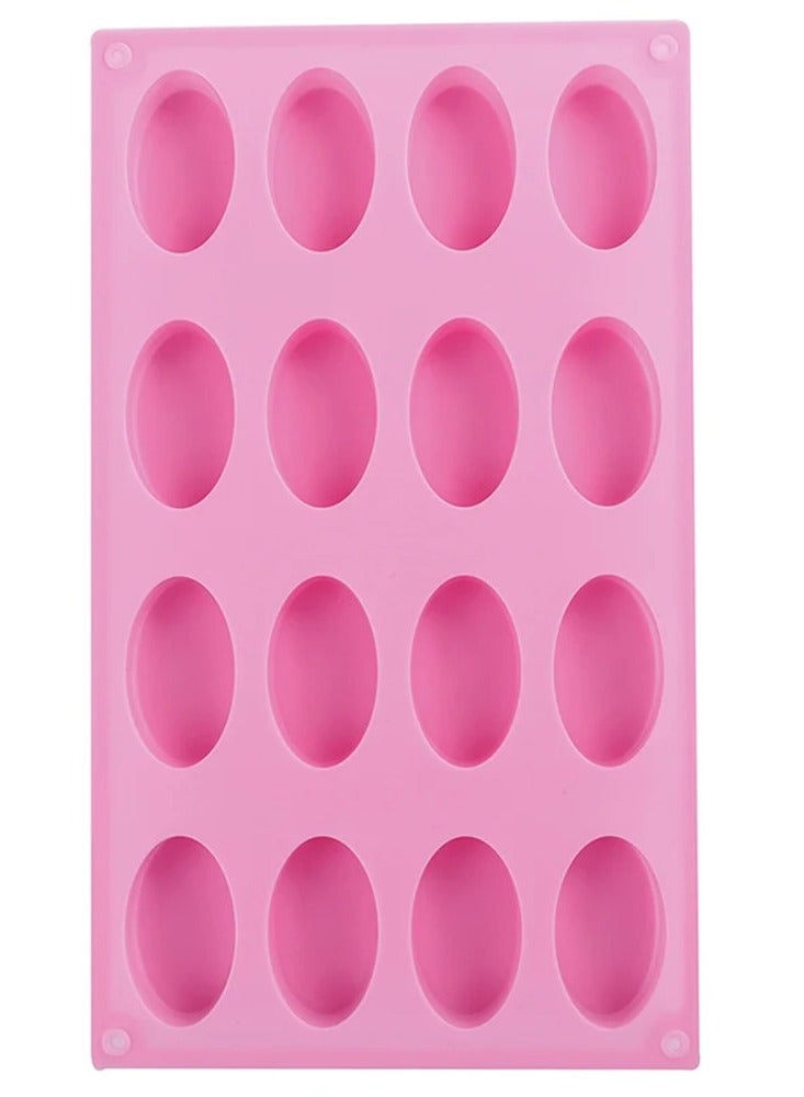 16 Cavity DIY Ellipse Soap Making Supplies 3D Silicone Cake Mould Ellipse Shape Silicone Handmade Baking Mold Soap Mold - Image 2