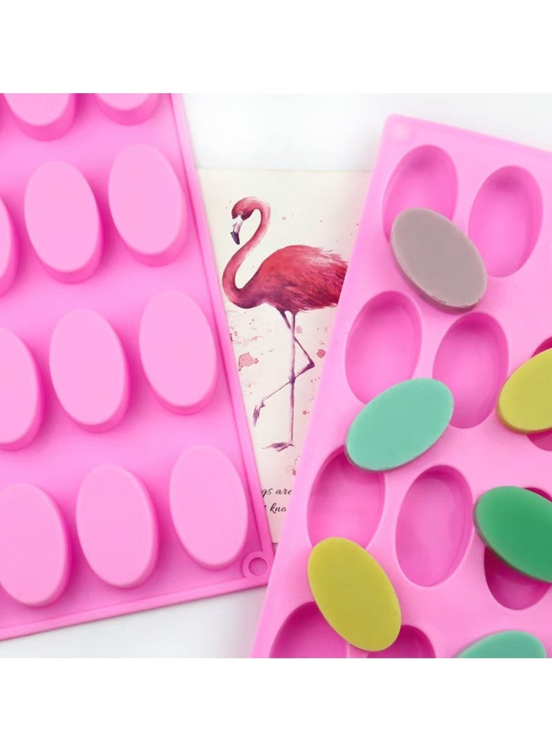 16 Cavity DIY Ellipse Soap Making Supplies 3D Silicone Cake Mould Ellipse Shape Silicone Handmade Baking Mold Soap Mold - Image 5