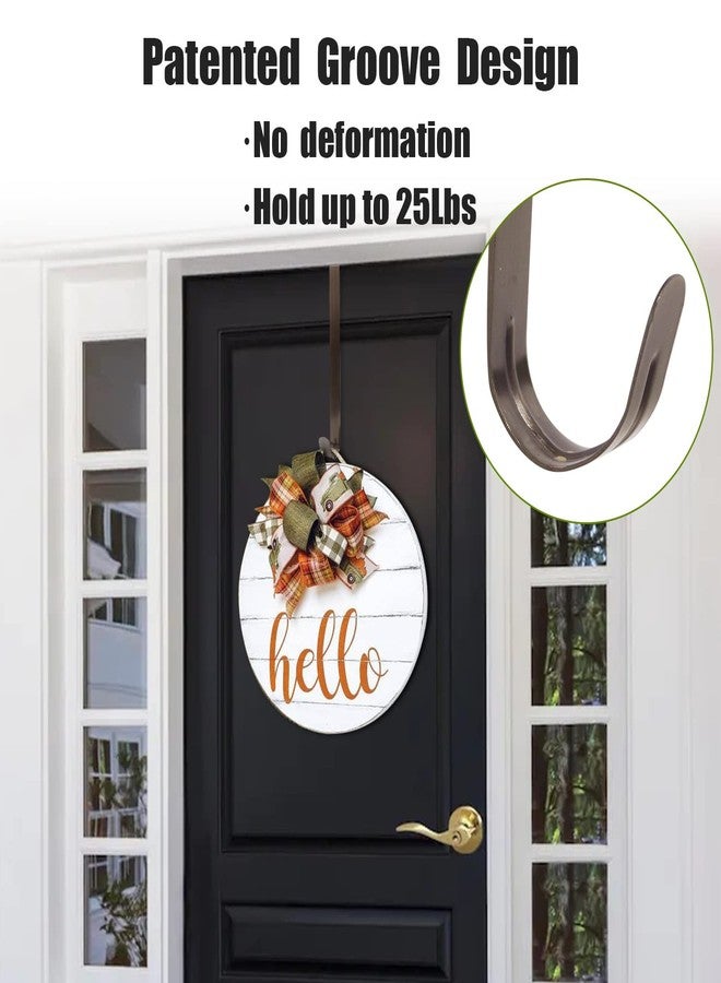 جايم إكسل خطاف معدني كبير لتعليق أكاليل عيد الميلاد على الباب الأمامي من GameXcel، قطعتان، مقاس 15 بوصة - برونزي - Image 5