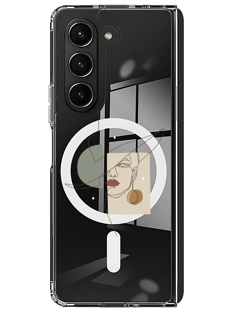 Theodor Magnetic Case for Samsung Galaxy Z Fold 6 Compatible with MagSafe Wireless Charging, Shockproof Phone Bumper Cover Women in Style - Image 1